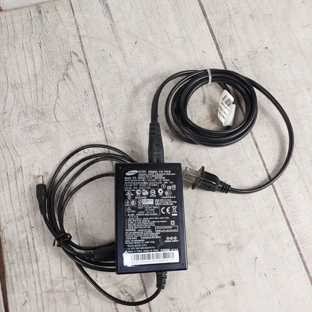 Samsung AD-3612S AC/DC Adapter Power Supply Charger Cord Black TESTED WORKING